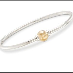 Cape cod bracelet sterling silver w/ 14k gold ball